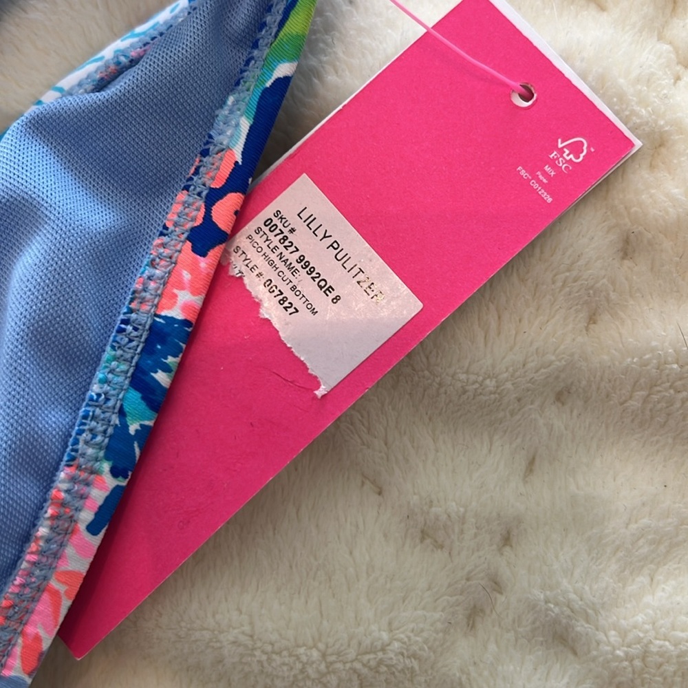 Lilly Pulitzer Rathia Bikini Top & Pico High Cut Bottom Swim in Hidden Treasure - Picture 10 of 11